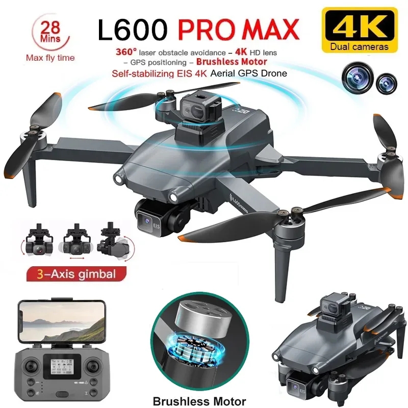 L600 PRO MAX GPS Drone profesi - Drone Gimbal Case reseña y precio